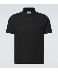 Saint Laurent - Cotton-Blend Polo Shirt - Lyst