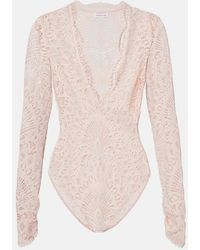 Alexandra Miro - Ariella Sheer Lace Bodysuit - Lyst