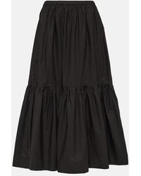 Ganni - Organic Cotton Flounced Maxi Skirt - Lyst