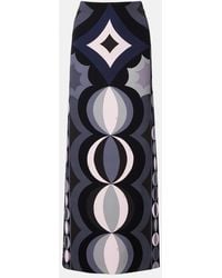 PUCCI - Collane Silk Maxi Skirt - Lyst