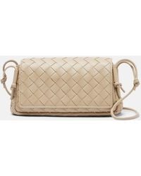 Bottega Veneta - Notturno Intrecciato Leather Crossbody Bag - Lyst