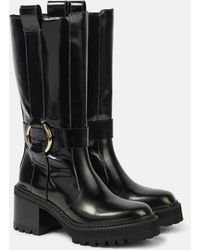 See By Chloé - New Ring 60 Leather Knee-High Boots - Lyst