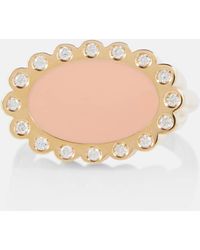 Aliita - Ring Margarita Brillante aus 18kt Gelbgold mit Diamanten - Lyst
