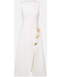 Oscar de la Renta - Embellished Wool-Blend Cocktail Dress - Lyst