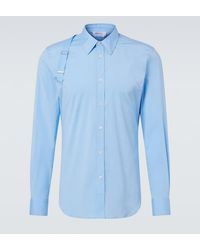 McQueen - Cotton-Blend Poplin Shirt - Lyst