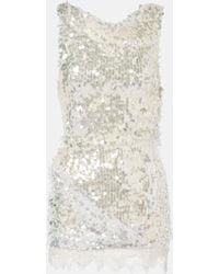 Christopher Esber - Minikleid Opaline Mit Pailletten Und Spitze - Lyst