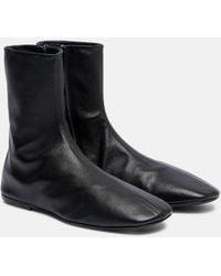 Dries Van Noten - Globe Leather Ankle Boots - Lyst