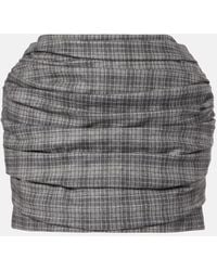 Magda Butrym - Checked Wool And Cashmere Miniskirt - Lyst