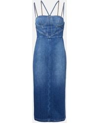 Nensi Dojaka - Abito Bustier Di Jeans - Lyst