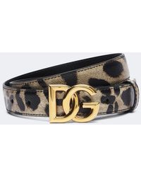 Dolce & Gabbana - Guertel Dg Aus Leder - Lyst