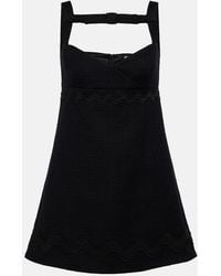 Patou - Bow-Detail Cotton-Blend Tweed Minidress - Lyst