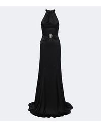 David Koma - Embellished Halterneck Satin Gown - Lyst