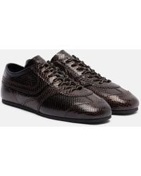 Dries Van Noten - Croc-Effect Leather Sneakers - Lyst