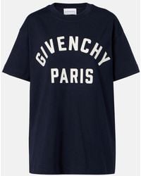 Givenchy - Paris Logo Cotton Jersey T-Shirt - Lyst