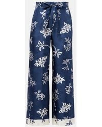 Max Mara - Cinzia High-Rise Silk Wide-Leg Pants - Lyst
