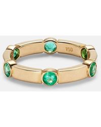 Ileana Makri - Stepping Stone 18Kt Ring With Emeralds - Lyst