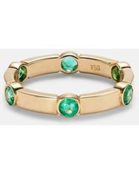 Ileana Makri - Stepping Stone 18Kt Ring With Emeralds - Lyst