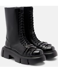 Simone Rocha - Platform Leather Combat Boots - Lyst