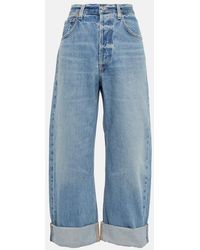 Citizens of Humanity - Ayla Mid-Rise Cropped Wide-Leg Jeans - Lyst