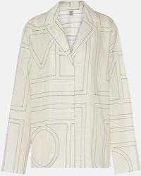 TOTEME - Monogram Cotton-Blend Shirt - Lyst