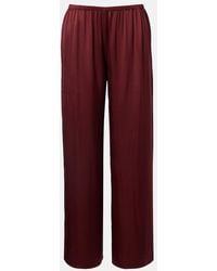 Asceno - Austin Silk Satin Wide-Leg Pants - Lyst
