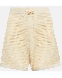 Nanushka - Jael Crochet Cotton-blend Shorts - Lyst