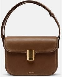 Calvin Klein - Tilla Small Leather Shoulder Bag - Lyst