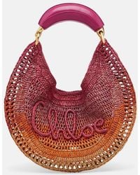 Chloé - Summer Banana Medium Raffia Shoulder Bag - Lyst