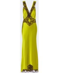 SIR. - Aries Cut-Out Lace-Trimmed Silk Slip Dress - Lyst