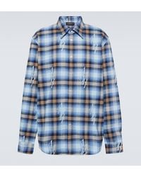 Amiri - Staggered Plaid Flannel, Long Sleeves, , 100% Cotton, Size: Large - Lyst