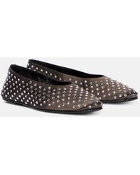 Magda Butrym - Ballerinas Aus Satin Mit Kristallen - Lyst