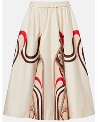 La DoubleJ - Ballerina Cotton Gabardine Midi Skirt - Lyst