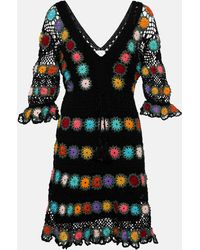 Anna Kosturova - Bouquet Crochet Cotton Minidress - Lyst