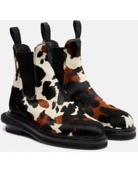 Sacai - X J.M. Weston Botines De Pelo De Becerro Estampados - Lyst