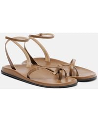 The Row - Hugh Leather Sandals - Lyst