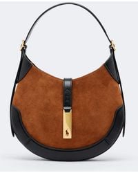 Polo Ralph Lauren - Polo Id Small Suede Shoulder Bag - Lyst