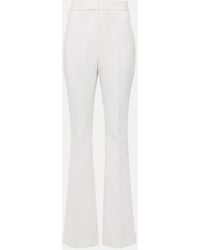 Rebecca Vallance - Bridal Evelyn Mid-rise Crepe Bootcut Pants - Lyst