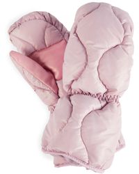Damen Accessoires Handschuhe Miu Miu Synthetik Gesteppte Fäustlinge in Pink 