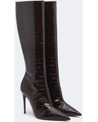 Paris Texas - Vera Croc-Effect Leather Knee-High Boots - Lyst