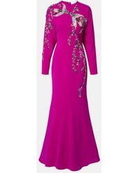 Costarellos - Marla Crystal-Embellished Crepe Gown - Lyst