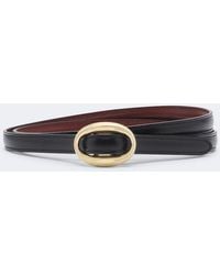 Saint Laurent - Reversible Leather Belt - Lyst