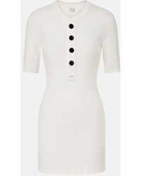 Chloé - Cotton Jersey Shirt Dress - Lyst