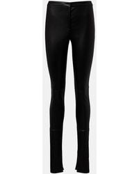 Gucci - Leather Skinny Pants - Lyst