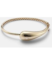Mateo - Water Droplet 14Kt Bangle With Diamond - Lyst