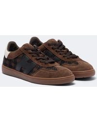 Hogan - H647 Leather-Trimmed Suede Sneakers - Lyst