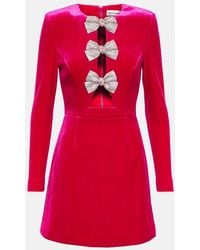 Rebecca Vallance - Verziertes Minikleid Bernadette Aus Samt - Lyst