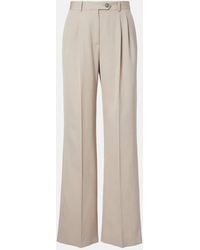 The Row - Pantalones Anchos Virgil De Gabardina De Lana - Lyst