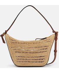 Loewe - Hammock Mini Raffia Shoulder Bag - Lyst