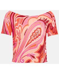 Etro - Printed Boat-neck T-shirt - Lyst