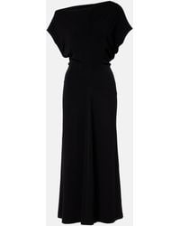 Vince - Draped One-Shoulder Midi Dress - Lyst